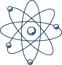 Illustration d'atomes en orbite