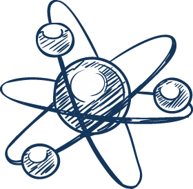 Illustration d'atomes en orbite