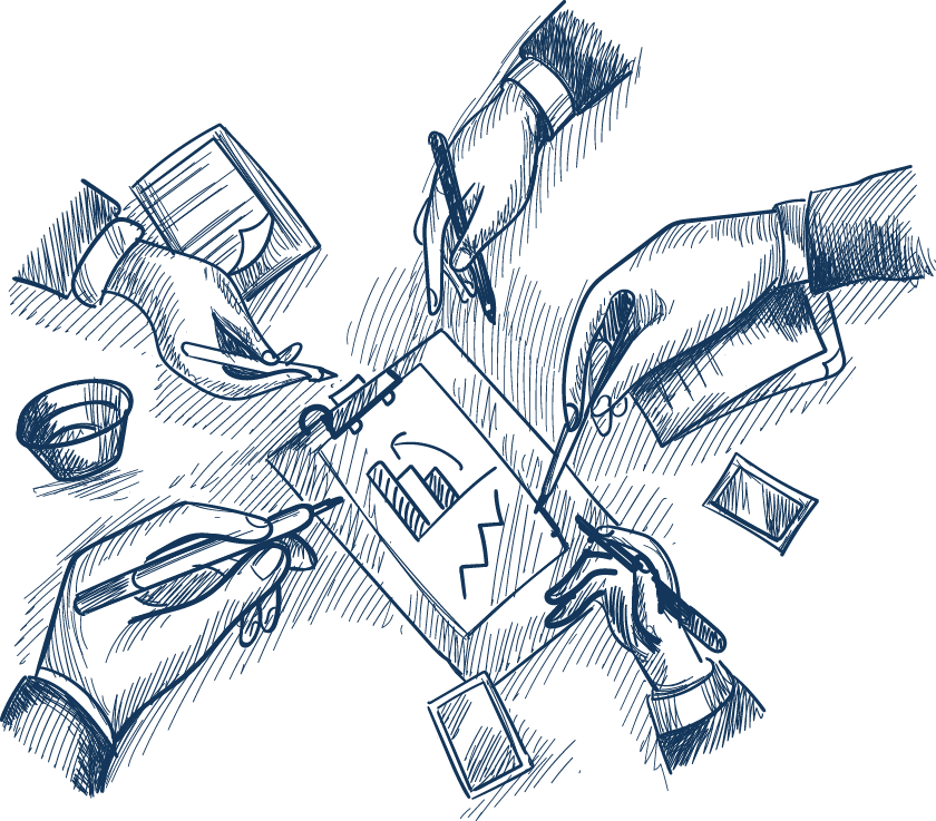 Illustration d'une table de réunion