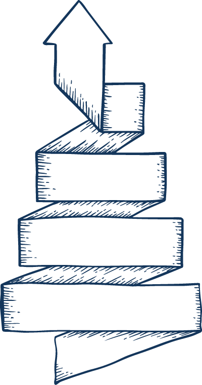 Illustration d'un ruban avec flèche