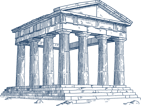 Illustration d'un temple romain